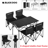 BLACKDOG - Camping Table Chair Set 1 Table 4 Chairs