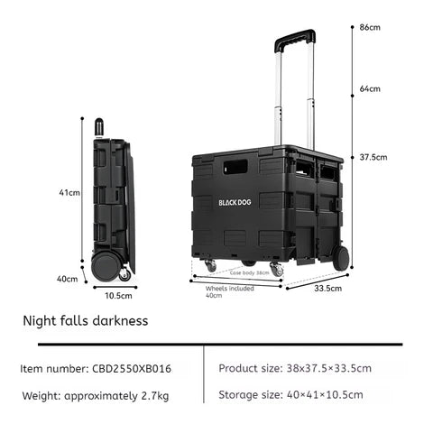 BLACKDOG - Camping Trolley Car 30L Large Capacity