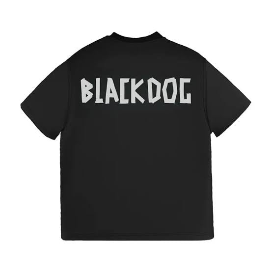 BLACKDOG Silhouette T-Shirt Thread Collar Three-Dimensiona