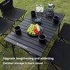 BLACKDOG - Camping Table Chair Set 1 Table 4 Chairs