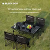 BLACKDOG - Camping Table Chair Set 1 Table 4 Chairs