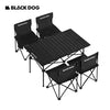 BLACKDOG - Camping Table Chair Set 1 Table 4 Chairs