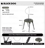 Blackdog - Armor Wheel-Camping Table And Stool Set