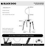 Blackdog - Armor Wheel-Camping Table And Stool Set