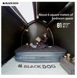 BLACKDOG - Modular Inflatable Tunnel Tent Black