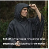 BLACKDOG - Unisex Rain Poncho Mat Awning 3-in-1 Multi-functional