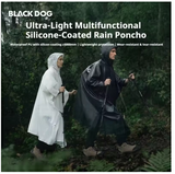 BLACKDOG - Unisex Rain Poncho Mat Awning 3-in-1 Multi-functional