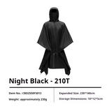BLACKDOG - Unisex Rain Poncho Mat Awning 3-in-1 Multi-functional