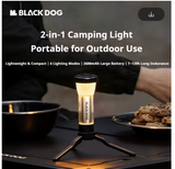 Blackdog - Lightweight Compact 2-in-1 Camping Light Long Battery