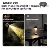 Blackdog - Lightweight Compact 2-in-1 Camping Light Long Battery
