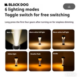 Blackdog - Lightweight Compact 2-in-1 Camping Light Long Battery